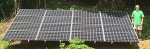 A West Virginia co-op member's ground mounted solar install