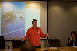 Anya delivering solar presentation
