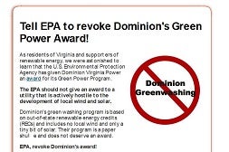 Dominion's Greenwashing Campaign