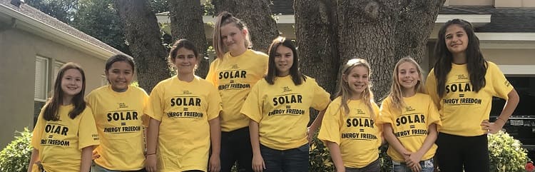 Across the nation, young people are learning about the benefits of solar energy. Here is the first Girl Scout troop to earn their SUN patches: Troop 32512 from Tampa, FL!