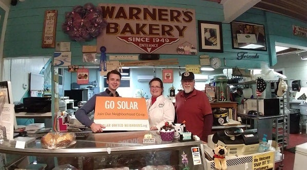 Warner's Bakery in Titusville hosted the selection committee meeting and are also hoping to go solar at their historic bakery through the co-op.