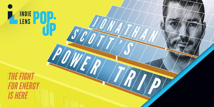 solar panels with Jonathan Scott's picture for Jonathan Scott's Power Trip film