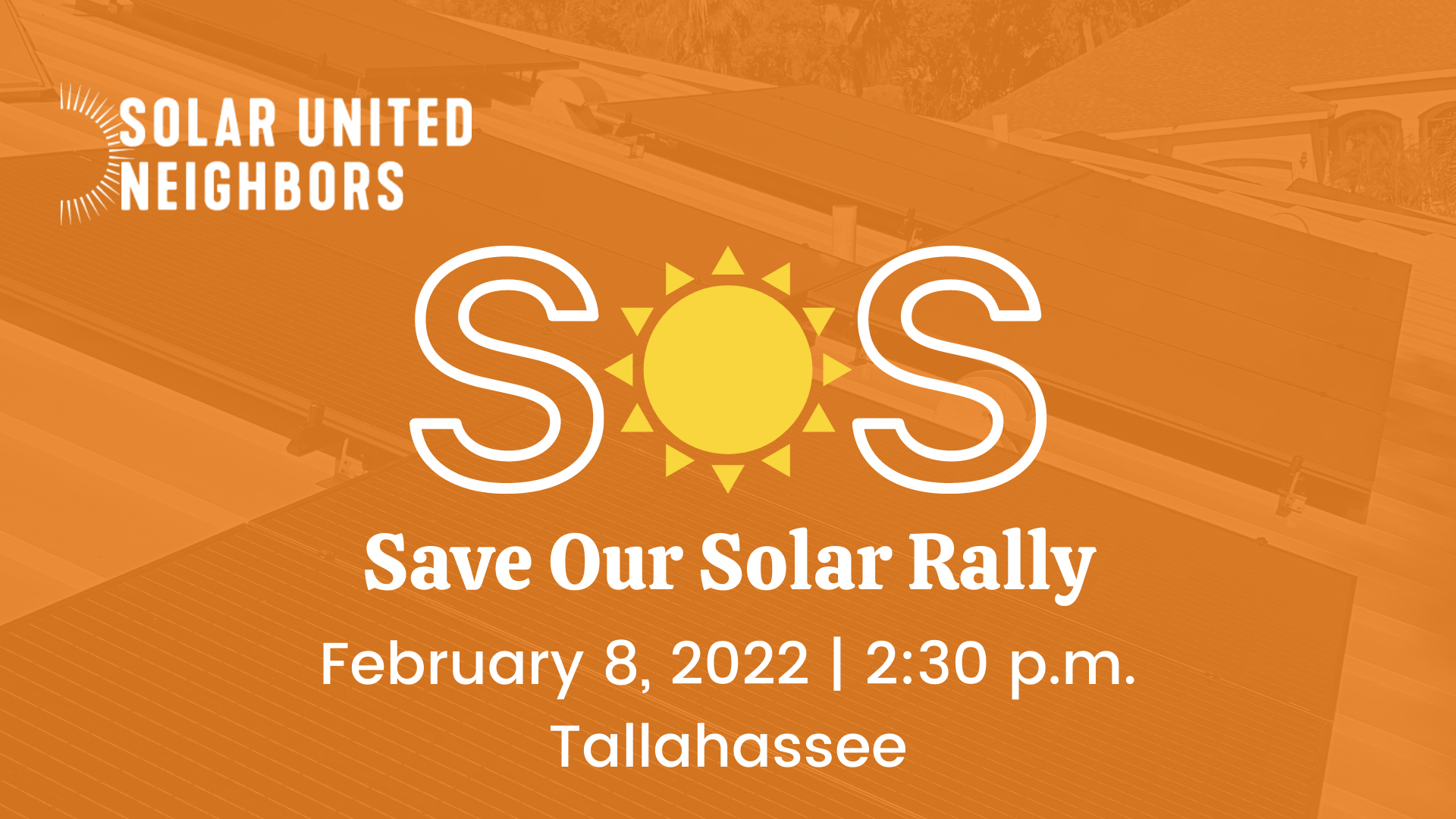 SOS: save our solar with sun image for O