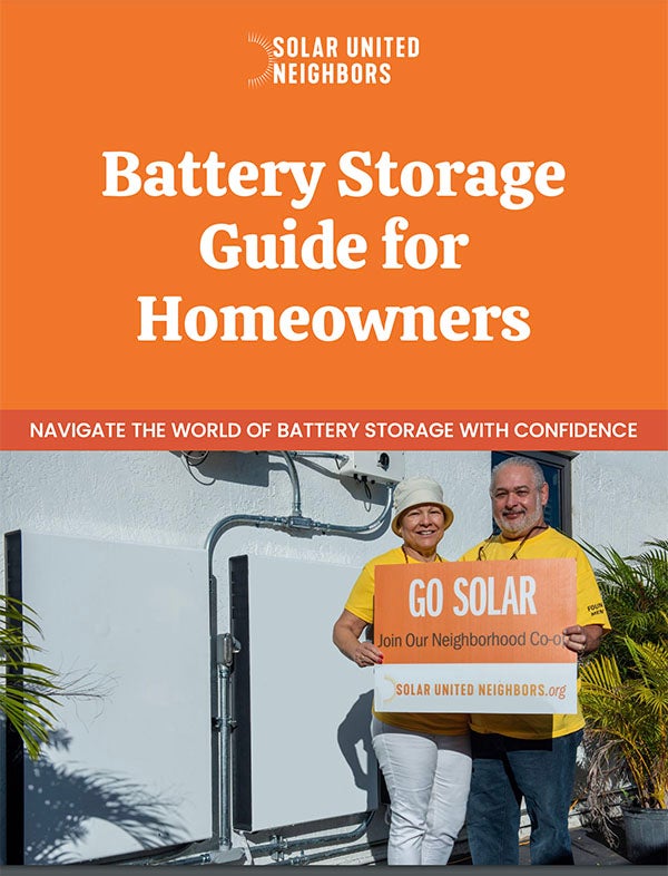 front page of the battery storage guide